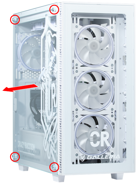 CRコラボPCケース（ケースファン付き） GALLERIA Crazy Raccoon COLLABORATION MODEL｜ドスパラ公式通販